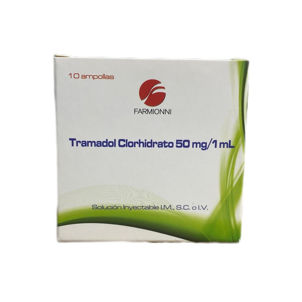 Tramadol 50 Mg Solucion Inyectable Caja x 10 Ampollas Und (Farmionni)
